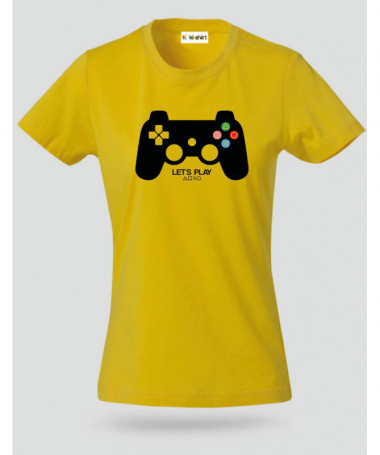 Lets play playstation T-shirt Basic Donna