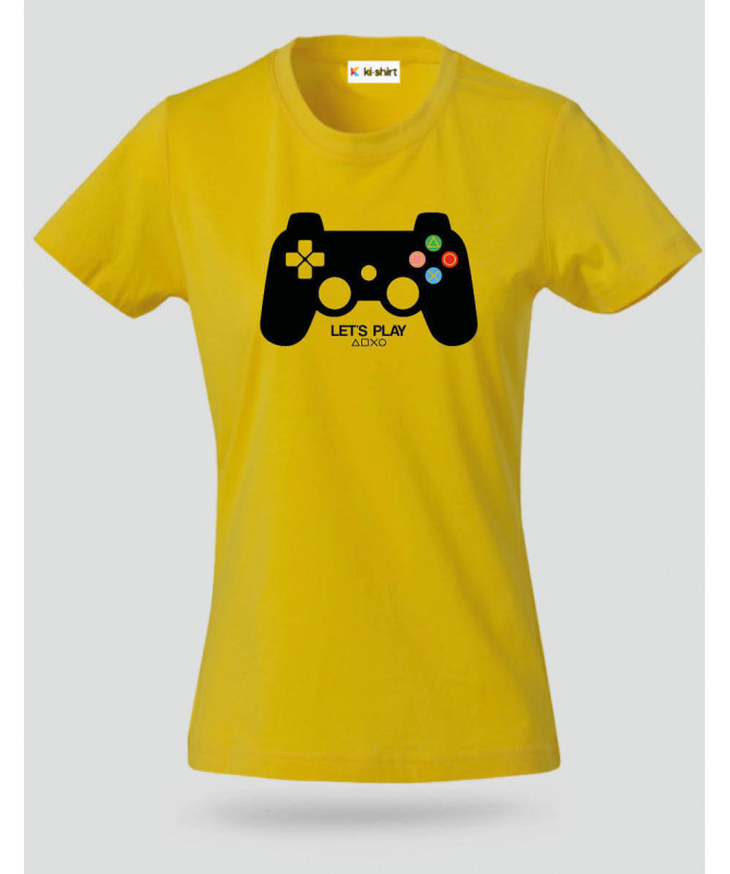 Lets play playstation T-shirt Basic Donna