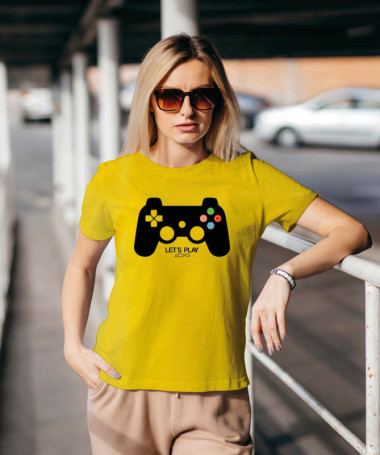 Lets play playstation T-shirt Basic Donna