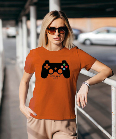 Lets play playstation T-shirt Basic Donna