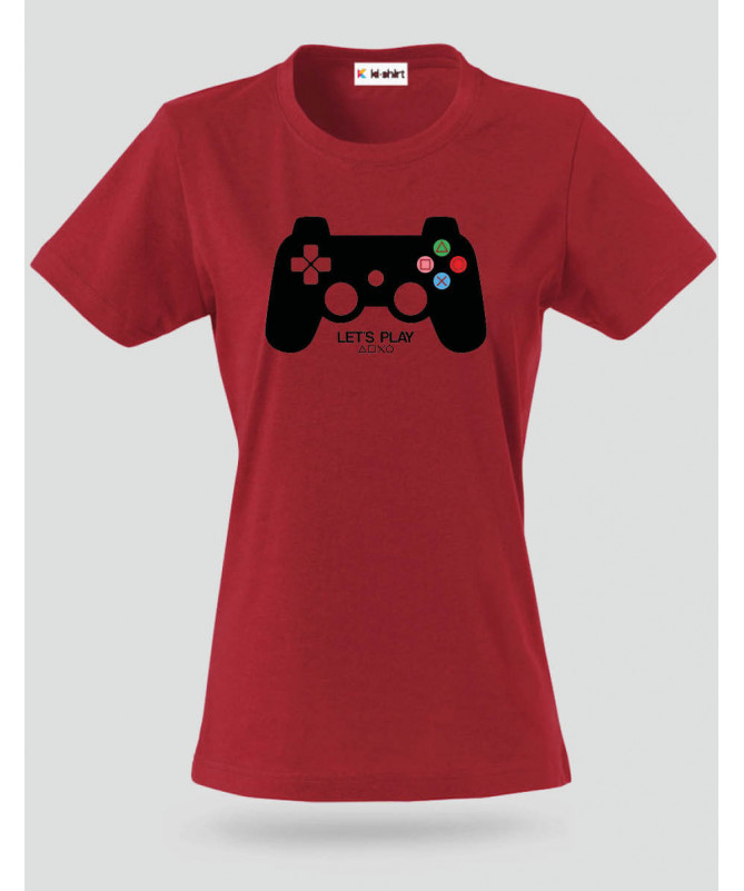 Lets play playstation T-shirt Basic Donna