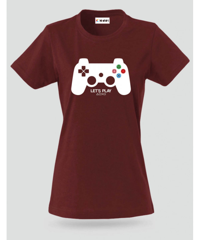 Lets play playstation T-shirt Basic Donna
