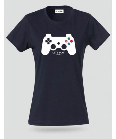 Lets play playstation T-shirt Basic Donna