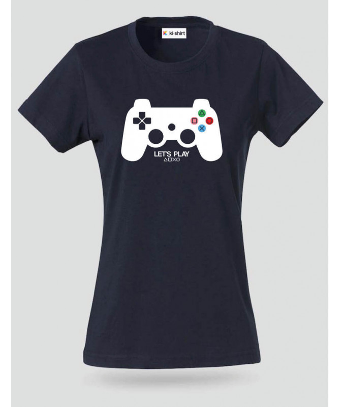 Lets play playstation T-shirt Basic Donna