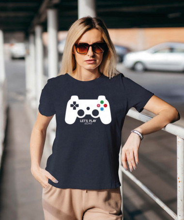 Lets play playstation T-shirt Basic Donna