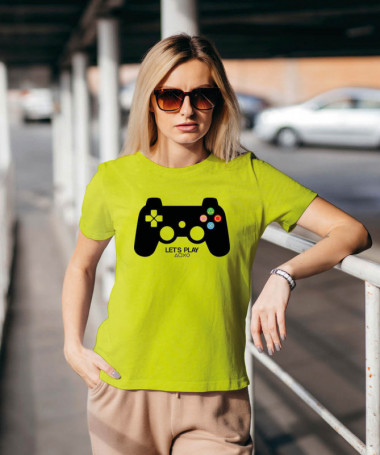 Lets play playstation T-shirt Basic Donna