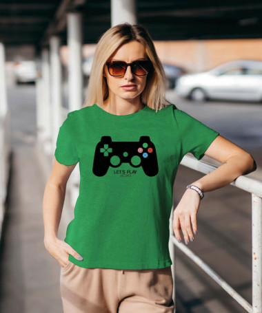 Lets play playstation T-shirt Basic Donna