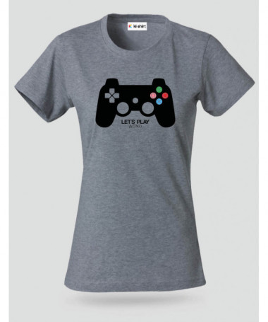 Lets play playstation T-shirt Basic Donna
