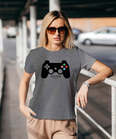 Lets play playstation T-shirt Basic Donna