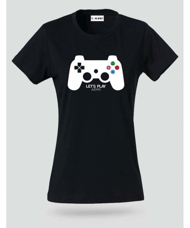 Lets play playstation T-shirt Basic Donna