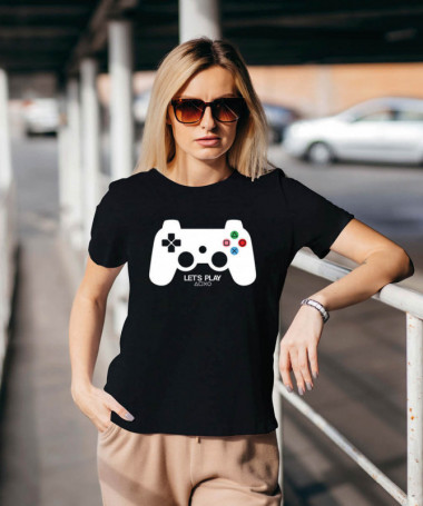 Lets play playstation T-shirt Basic Donna