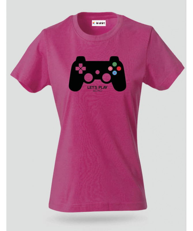 Lets play playstation T-shirt Basic Donna