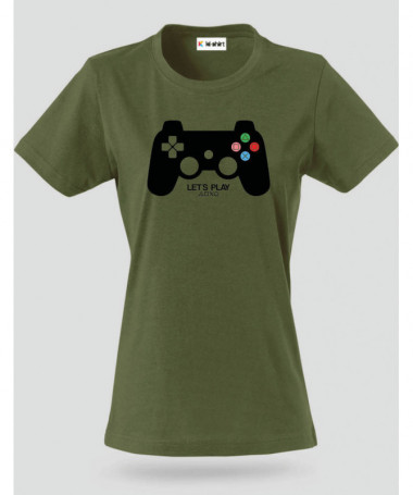 Lets play playstation T-shirt Basic Donna