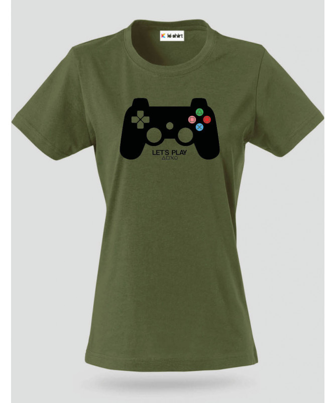 Lets play playstation T-shirt Basic Donna