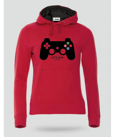 Lets play playstation Felpa Premium con cappuccio Donna