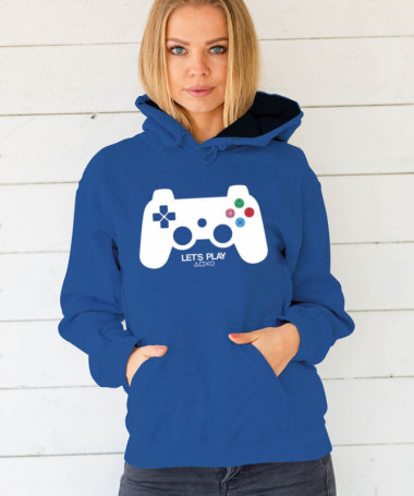 Lets play playstation Felpa Premium con cappuccio Donna