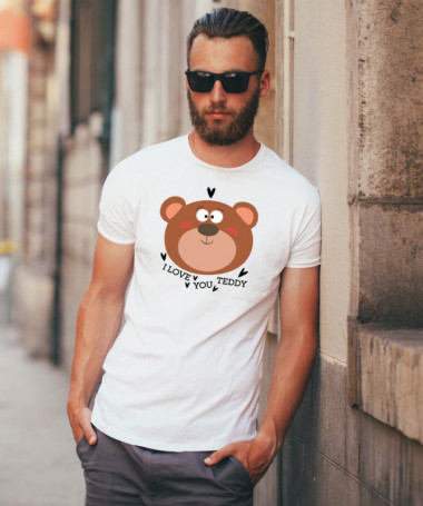 I love you teddy T-shirt Basic Uomo