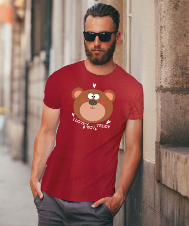 I love you teddy T-shirt Basic Uomo