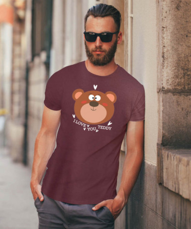 I love you teddy T-shirt Basic Uomo