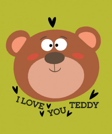 I love you teddy T-shirt Basic Uomo