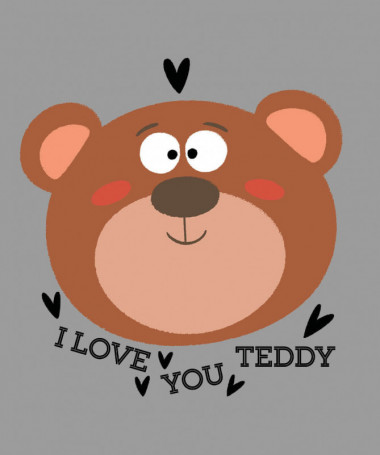I love you teddy T-shirt Basic Uomo