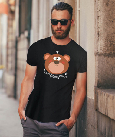 I love you teddy T-shirt Basic Uomo