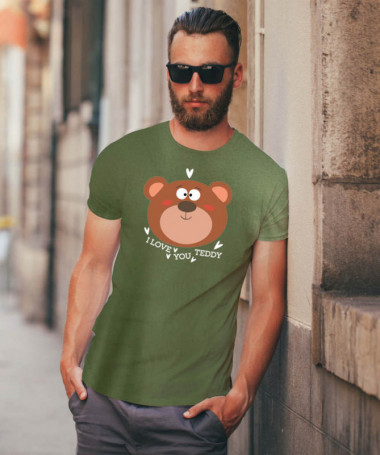 I love you teddy T-shirt Basic Uomo