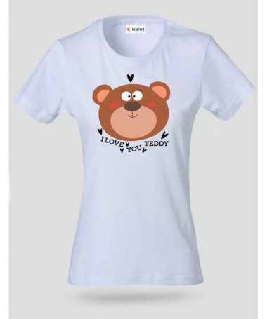 I love you teddy T-shirt Basic Donna