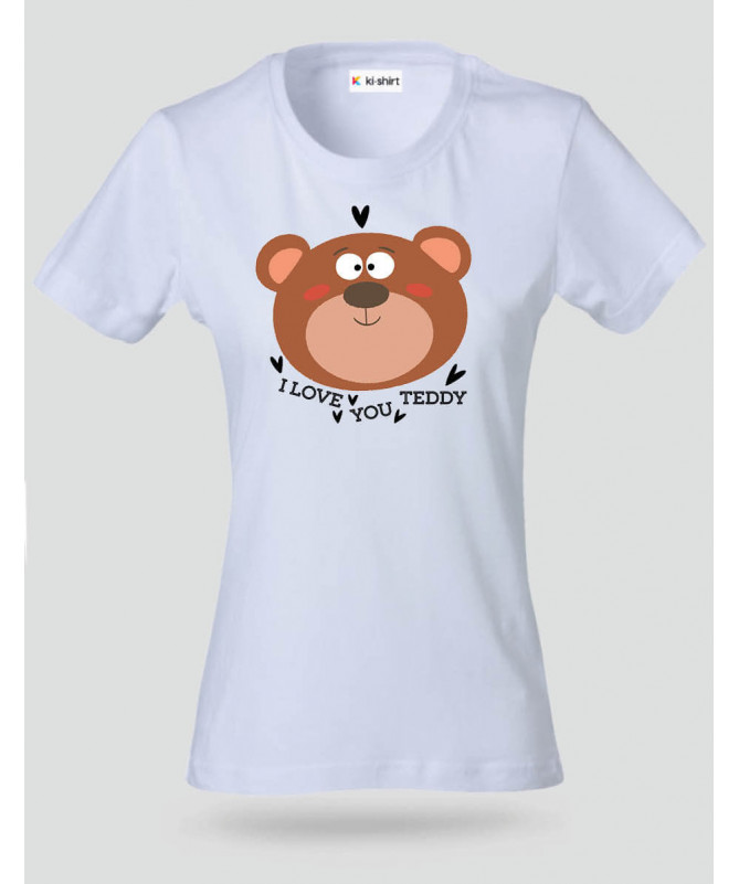 I love you teddy T-shirt Basic Donna