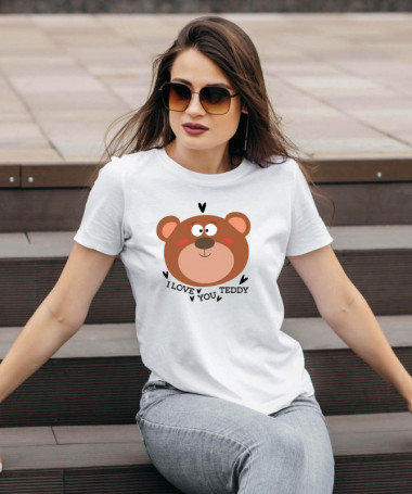 I love you teddy T-shirt Basic Donna