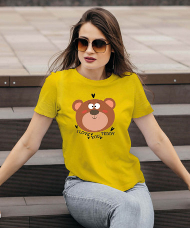 I love you teddy T-shirt Basic Donna