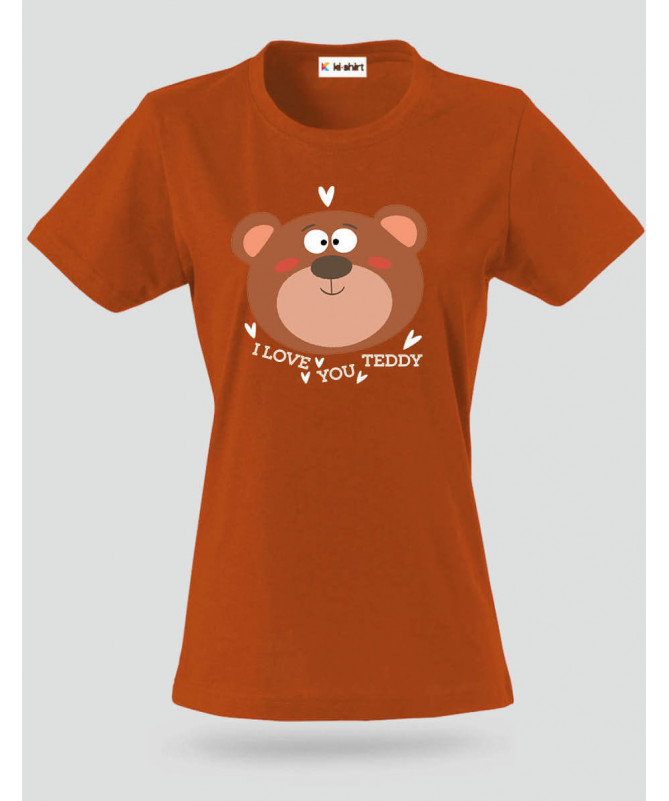 I love you teddy T-shirt Basic Donna