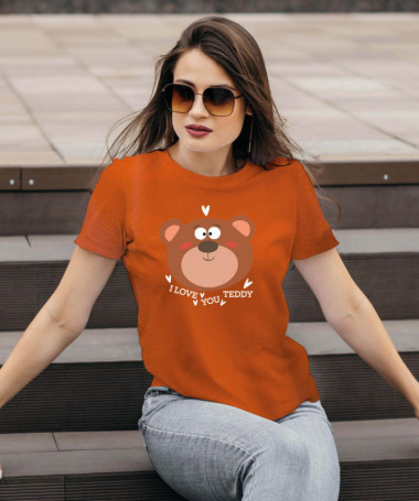 I love you teddy T-shirt Basic Donna