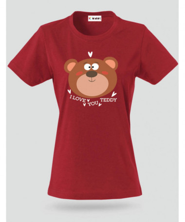 I love you teddy T-shirt Basic Donna