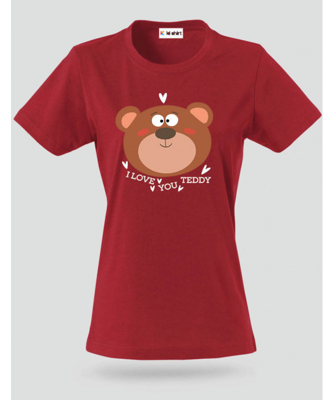 I love you teddy T-shirt Basic Donna