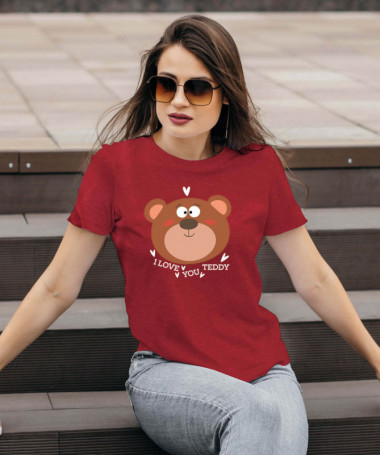 I love you teddy T-shirt Basic Donna