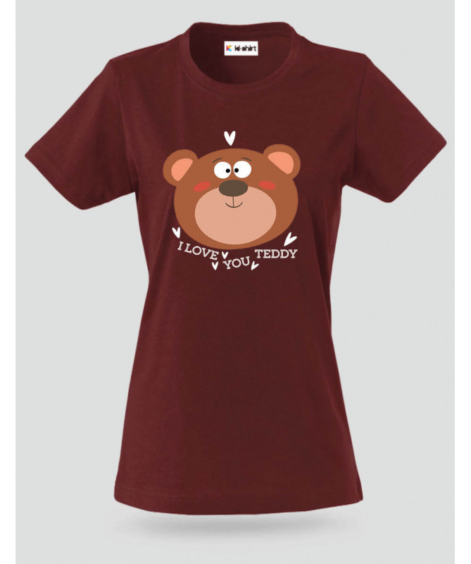 I love you teddy T-shirt Basic Donna