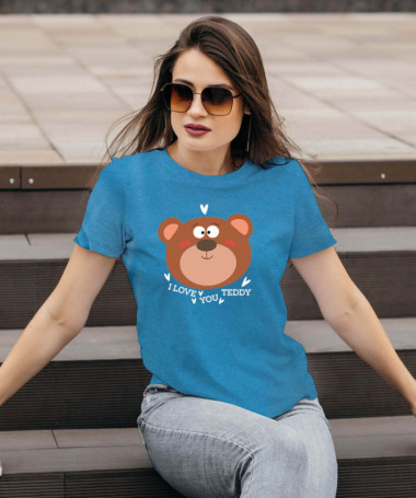 I love you teddy T-shirt Basic Donna