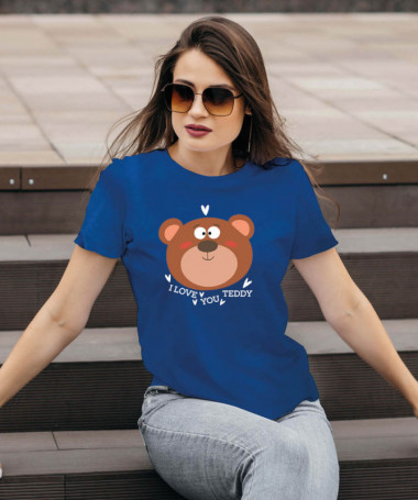 I love you teddy T-shirt Basic Donna