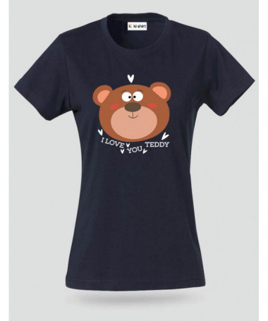 I love you teddy T-shirt Basic Donna