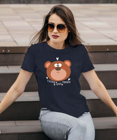 I love you teddy T-shirt Basic Donna