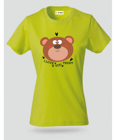 I love you teddy T-shirt Basic Donna