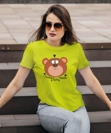 I love you teddy T-shirt Basic Donna