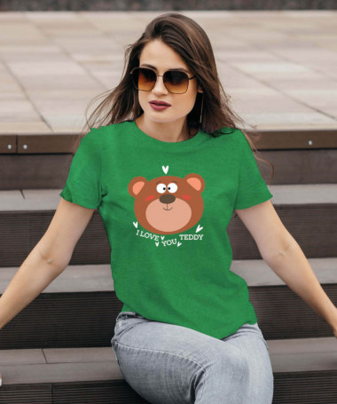 I love you teddy T-shirt Basic Donna