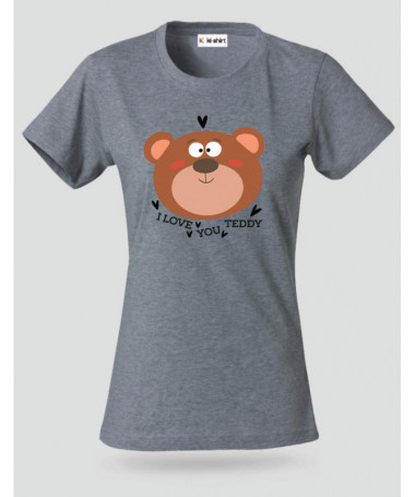 I love you teddy T-shirt Basic Donna