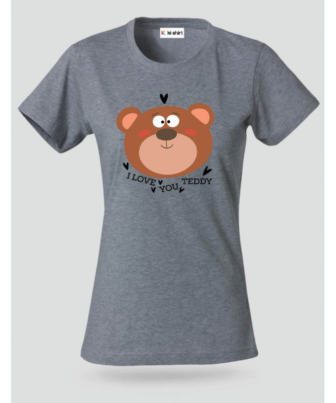 I love you teddy T-shirt Basic Donna