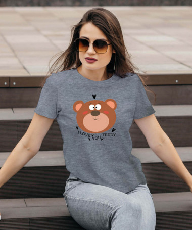 I love you teddy T-shirt Basic Donna
