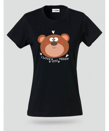 I love you teddy T-shirt Basic Donna