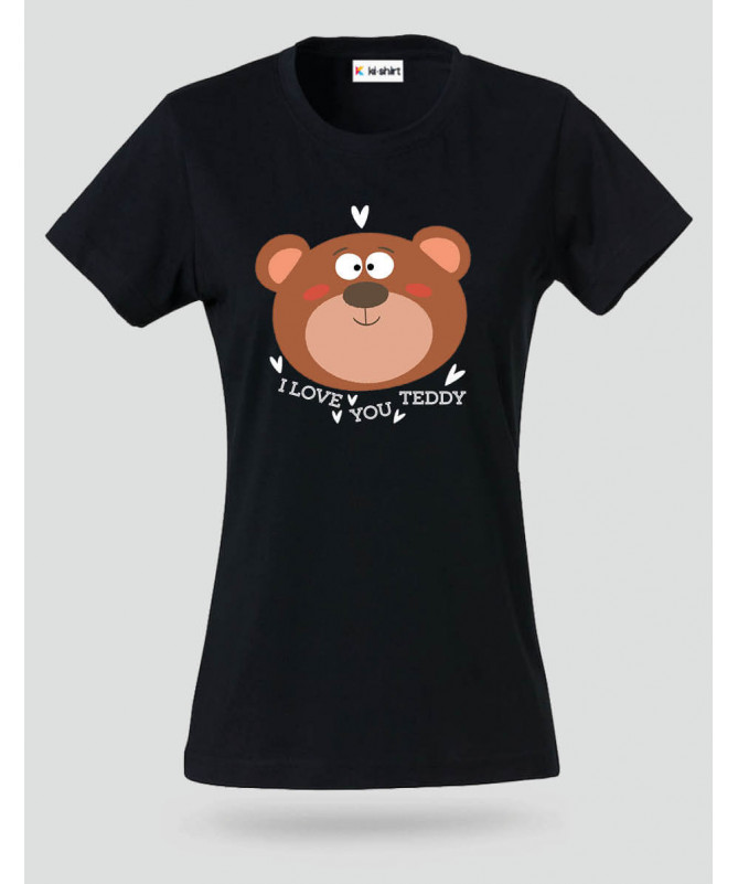 I love you teddy T-shirt Basic Donna