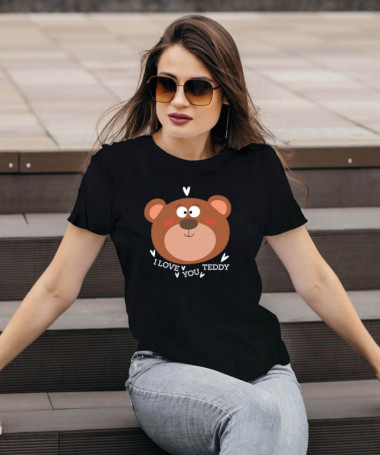I love you teddy T-shirt Basic Donna